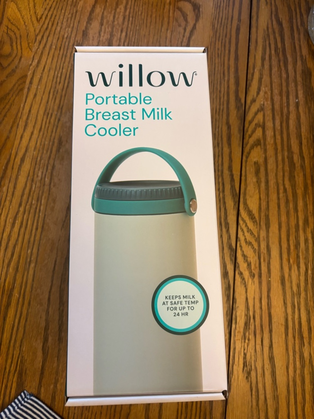 Willow Portable Milk Cooler - Teal & Cream